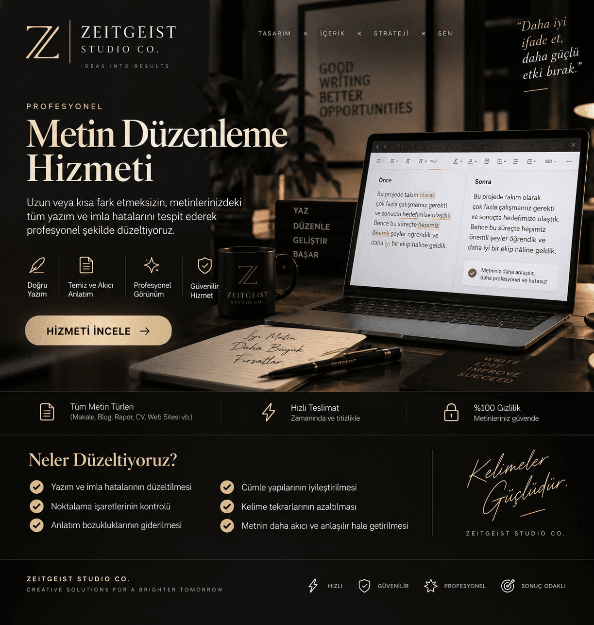 Profesyonel Metin Düzenleme | Yazım ve İmla Hatalarını Düzeltiyorum